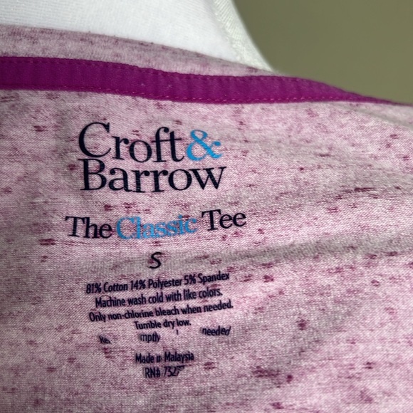 Croft & Barrow The Classic Tee women’s pink tee - Picture 5 of 5